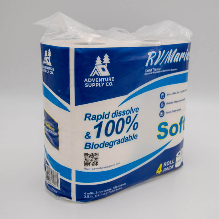 RV Safe 2 Ply Toilet Paper (4 Rolls) from Adventure Supply Co.