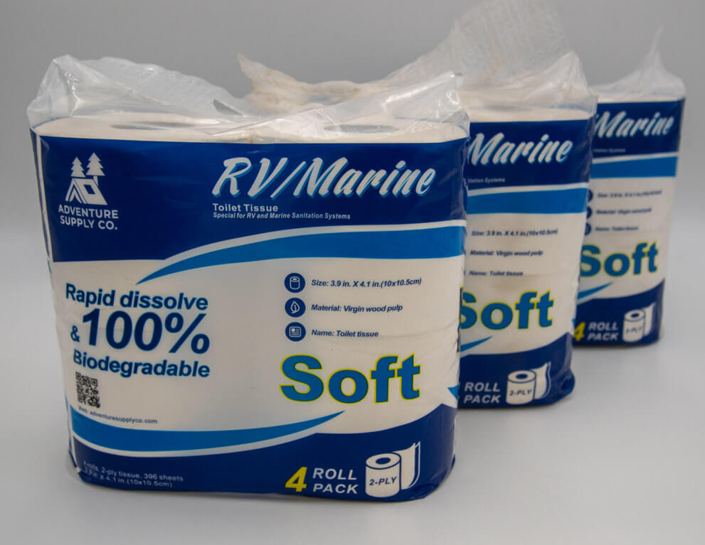 RV Safe 2 Ply Toilet Paper (4 Rolls) from Adventure Supply Co.