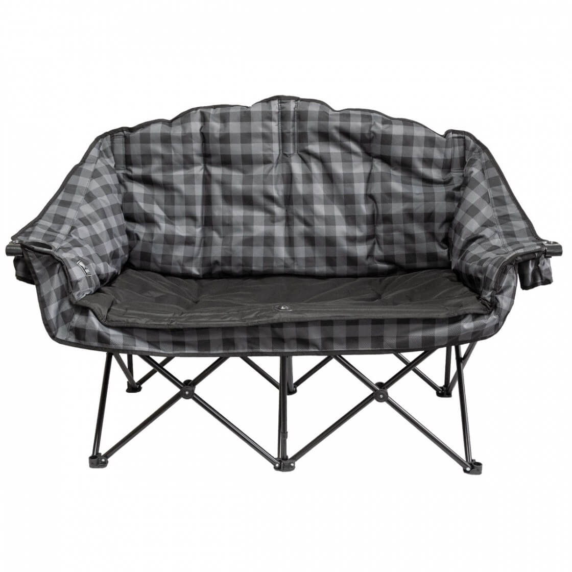 Kuma Bear Buddy/Double Chair Grey Plaid