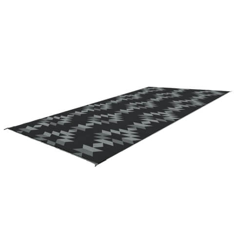 Monterrey Boho Outdoor Mat - 18'x9' (Black/Grey)