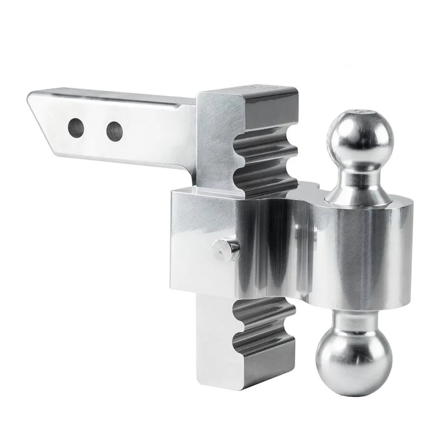 Rapid Hitch Manufacturing 3410 - 6" Drop/Rise Aluminum Rapid Hitch with 2" x 2-5/16" Plated Steel Combo Ball
