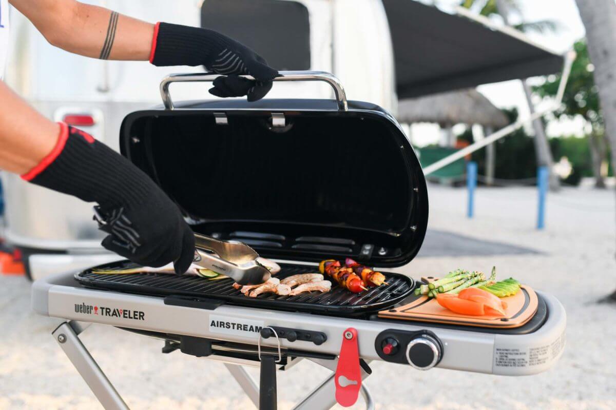 The Airstream Weber Traveler® Portable Gas Grill