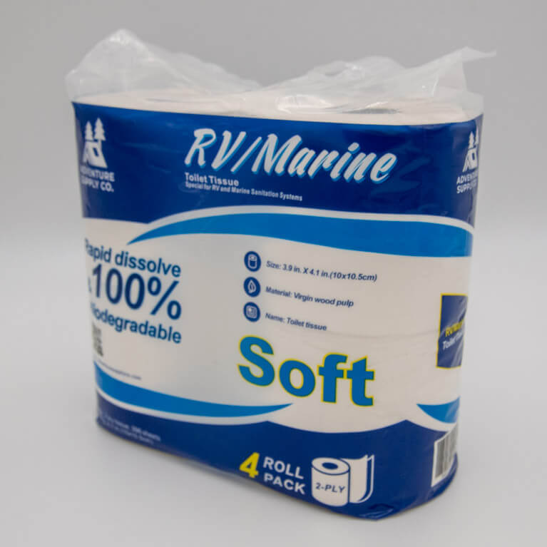 RV Safe 2 Ply Toilet Paper (4 Rolls) from Adventure Supply Co.