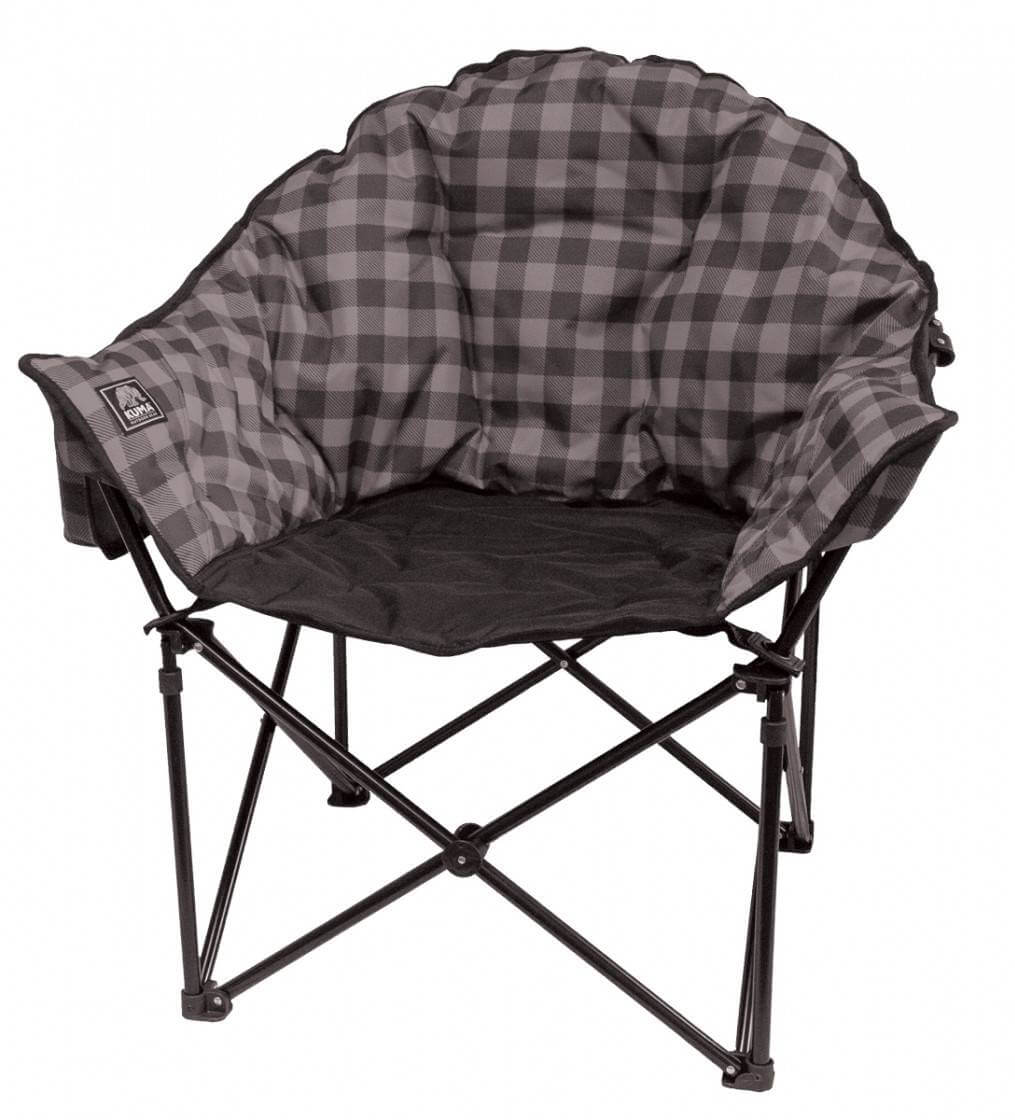 Kuma Lazy Bear Chair Grey Plaid
