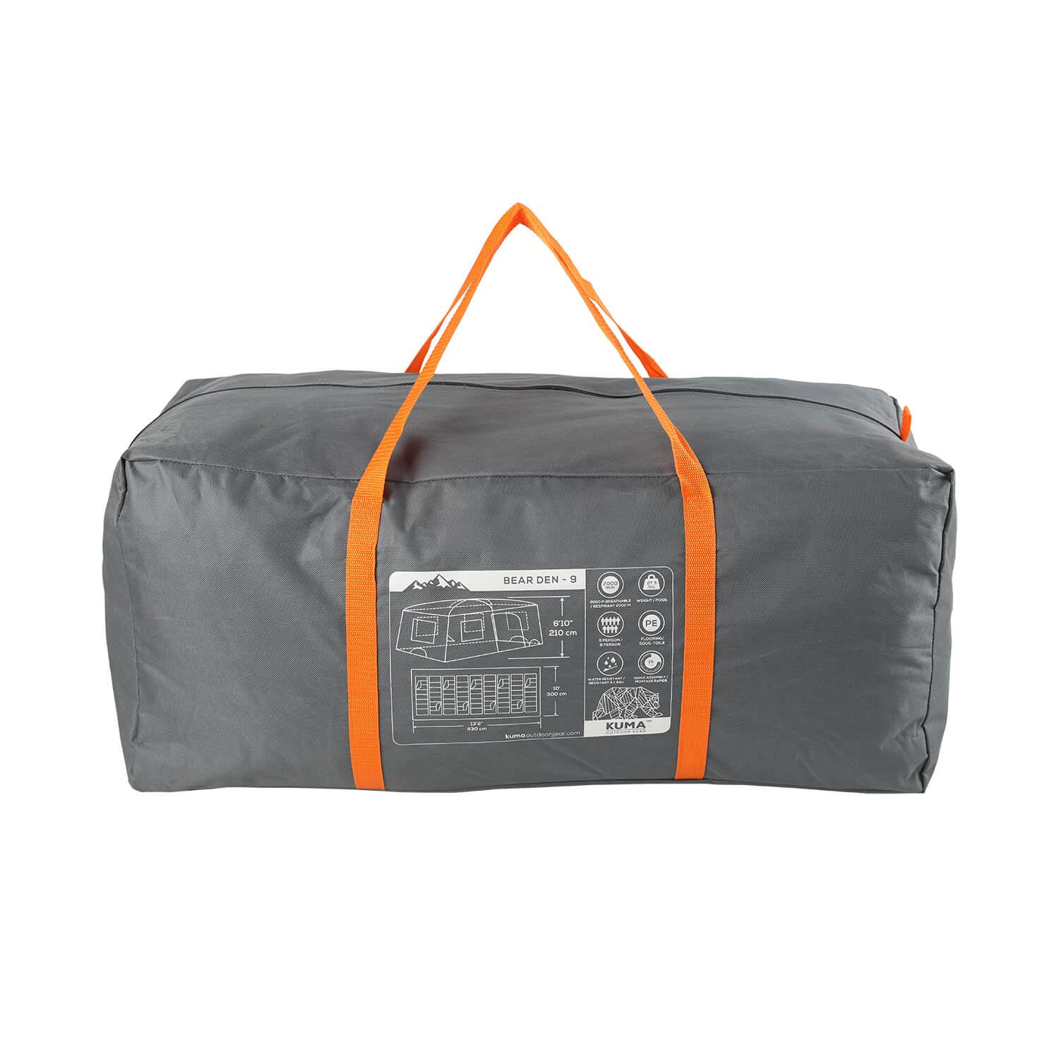 Bear Den 9 Person Cabin Tent - Perfect for large families