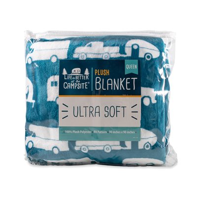 Life is Better at the Campsite Plush Fleece Blanket