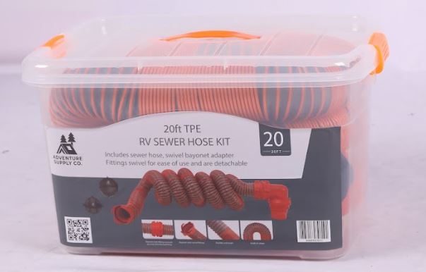 RV Sewer Hose with Storage Tote (20 FT) from Adventure Supply Co.